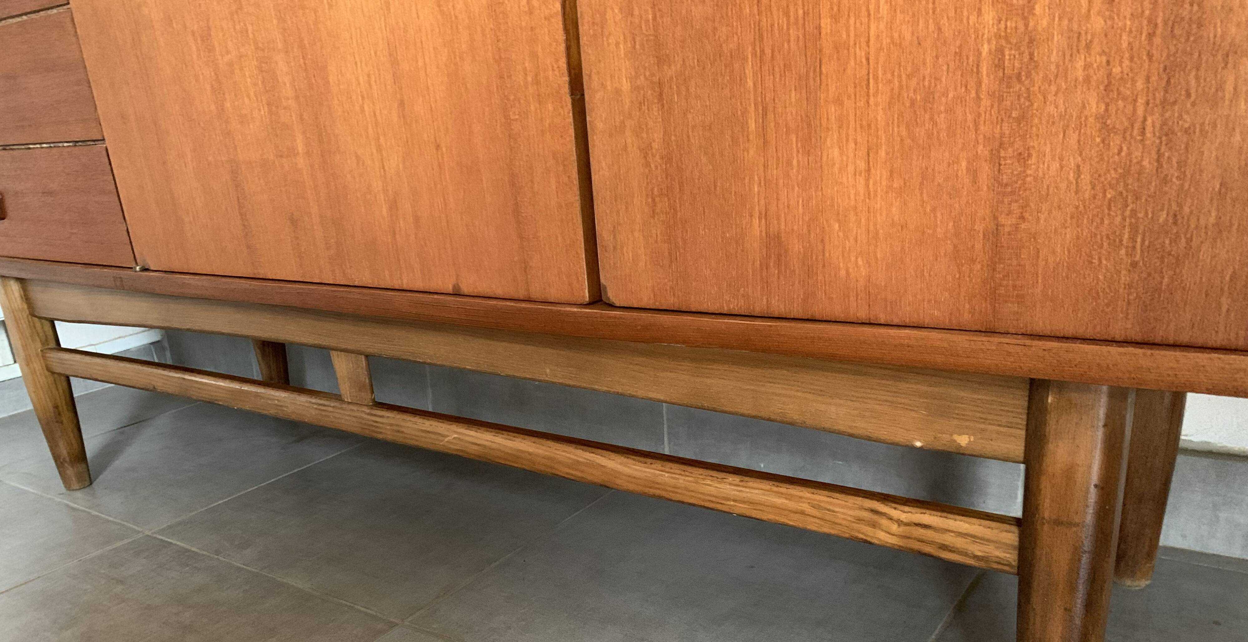 Vintage Scandinavian enfilade from the 60s in teak