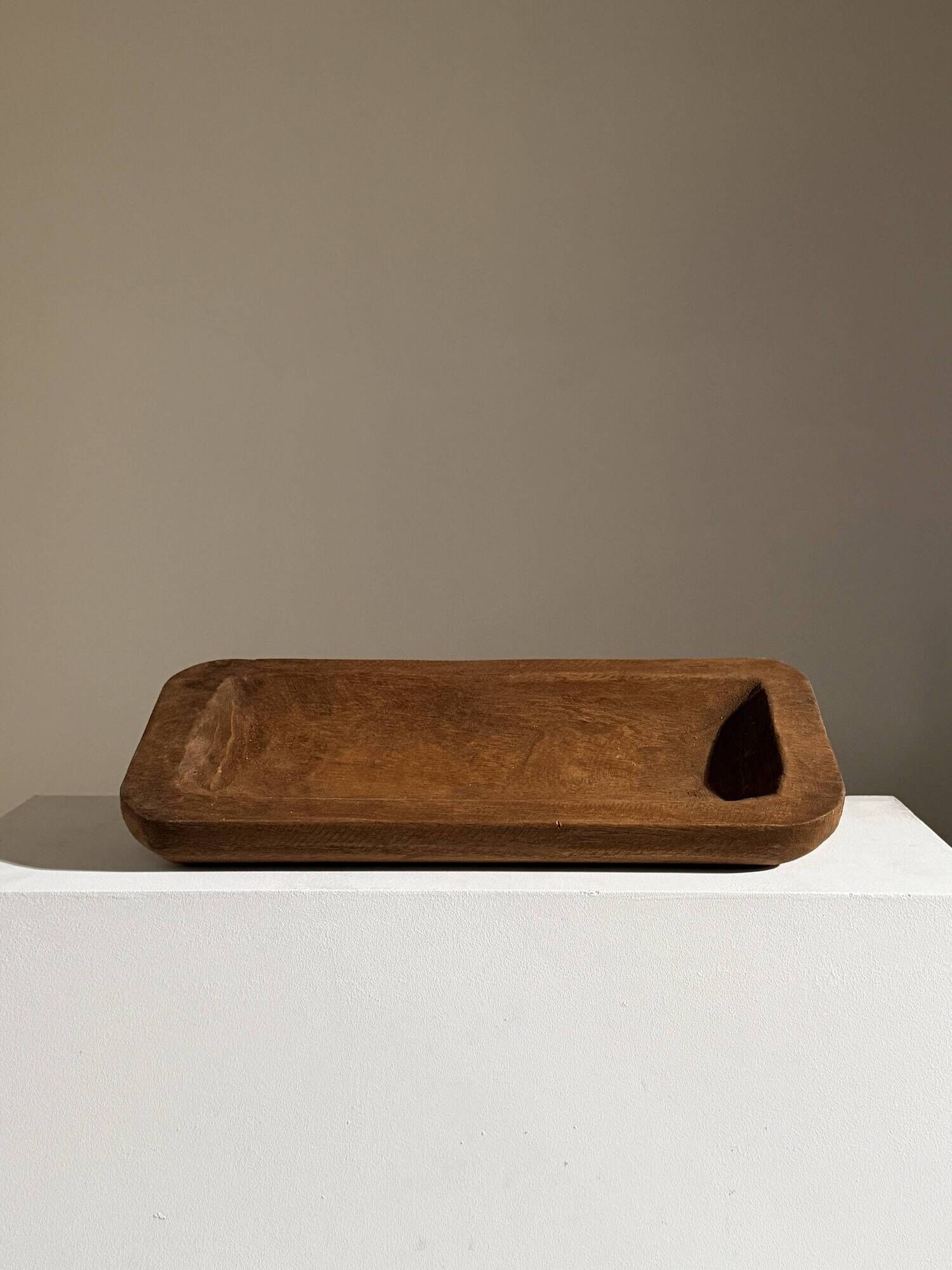 Sculpted teak bowl, France, circa 1960