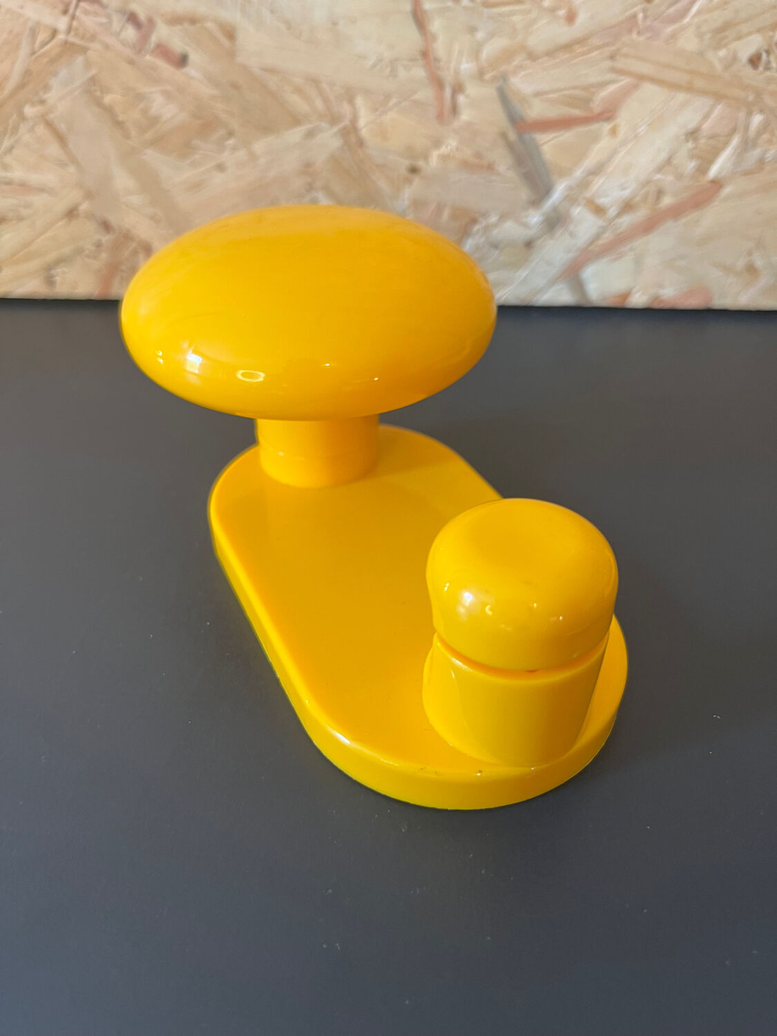 Coat rack yellow hook year 70/80 Italy