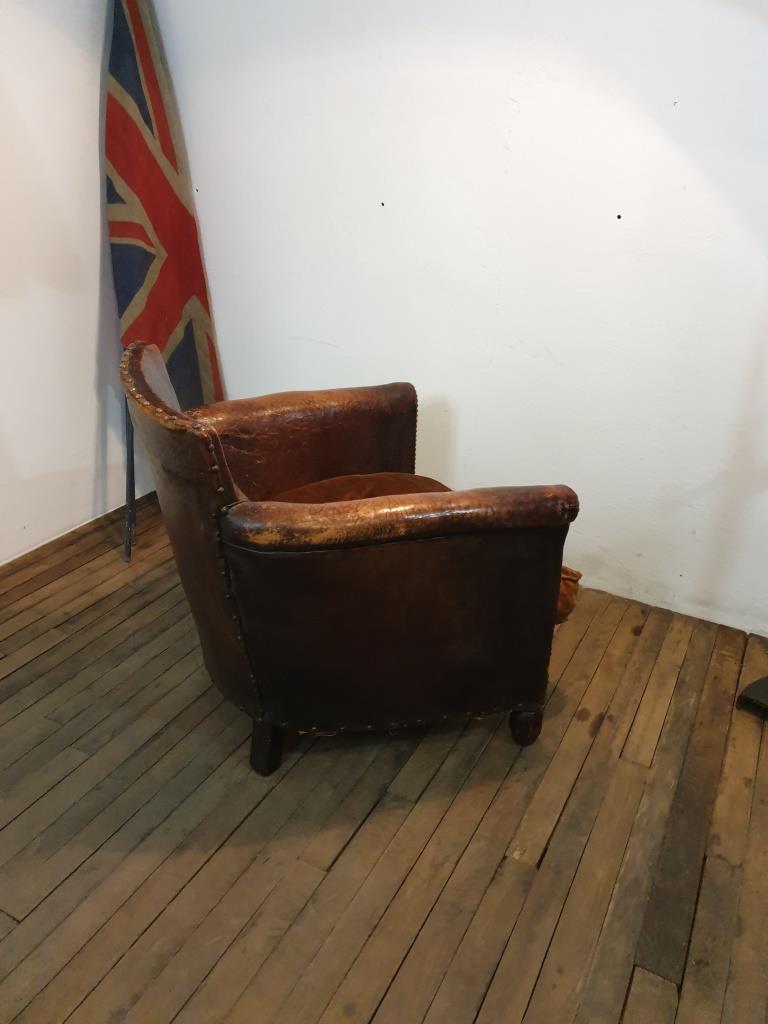 Fauteuil club cuir