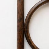 Set of two vintage coat racks in bamboo and rattan