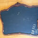 Antique bevelled mirror, oak frame