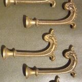 Pairs of 2 old hooks for brass tiebacks
