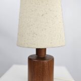 Danish teak wooden table lamp midcentury modern