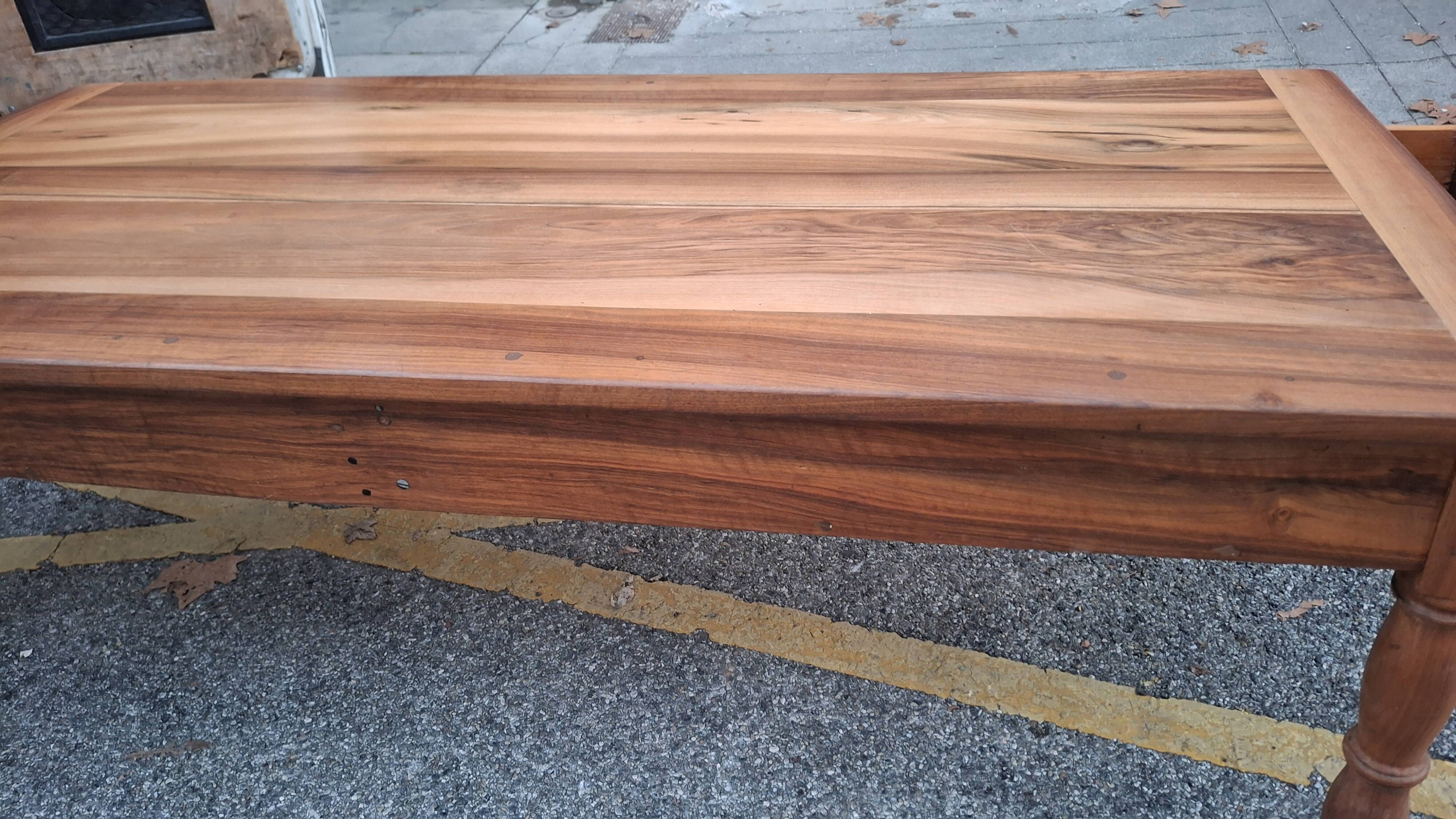 Walnut farmhouse table