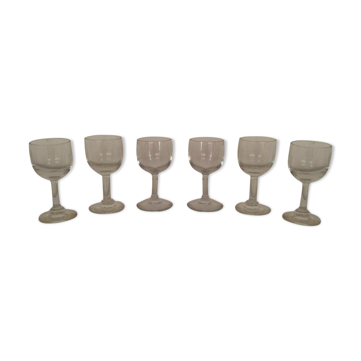 Lot of 6 glasses ex liquor assorted