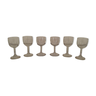 Lot of 6 glasses ex liquor assorted
