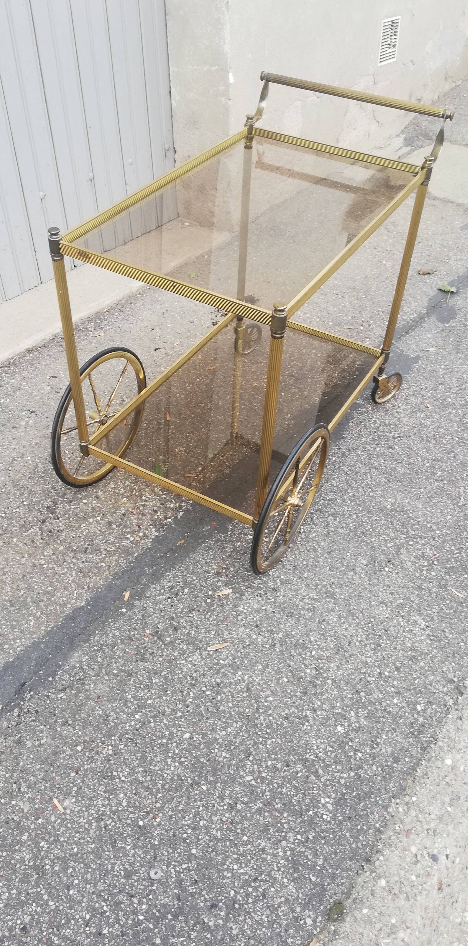 Vintage brass server