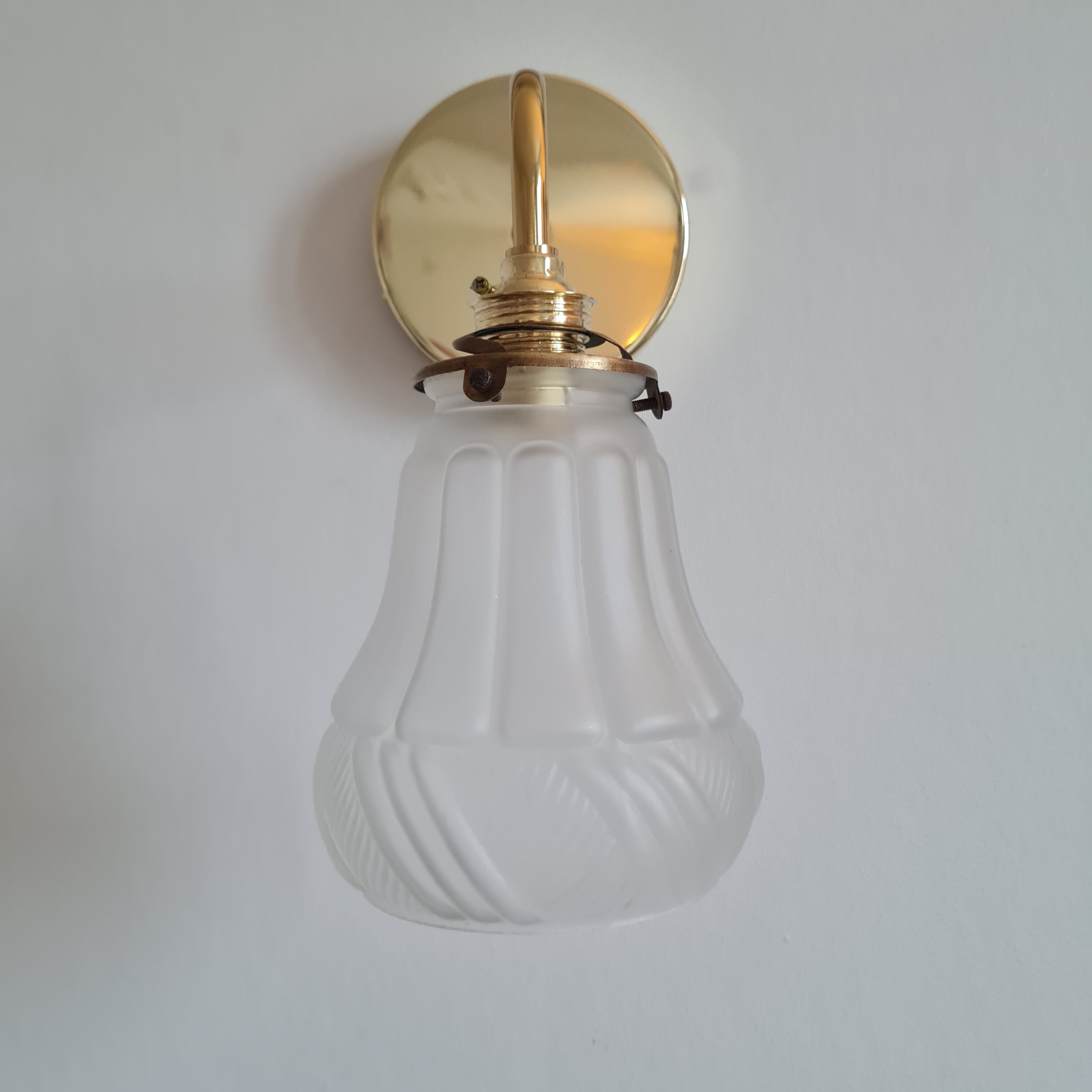 Vintage glass globe wall lamp