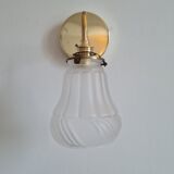 Vintage glass globe wall lamp