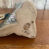 Antique fish shaped vase porcelain from france iridescent vintage