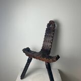 Brutalist tripod chair, 1950s