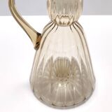 Straw-Colored Glass Pitcher Vase Ascribable to Vittorio Zecchin, Italy