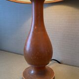 Small table lamp in old turned wood
