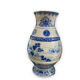 Pair of Asian vases in white and blue porcelain