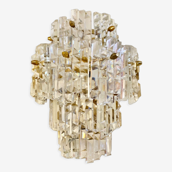 Kinkeldey wall lamp crystal gilding structure, 1970