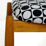 Vintage stool with original fabric