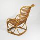 Rattan and woven cane armchair, 1960s