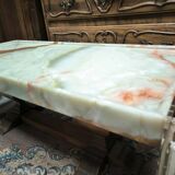 Table basse 1940 noyer et onyx