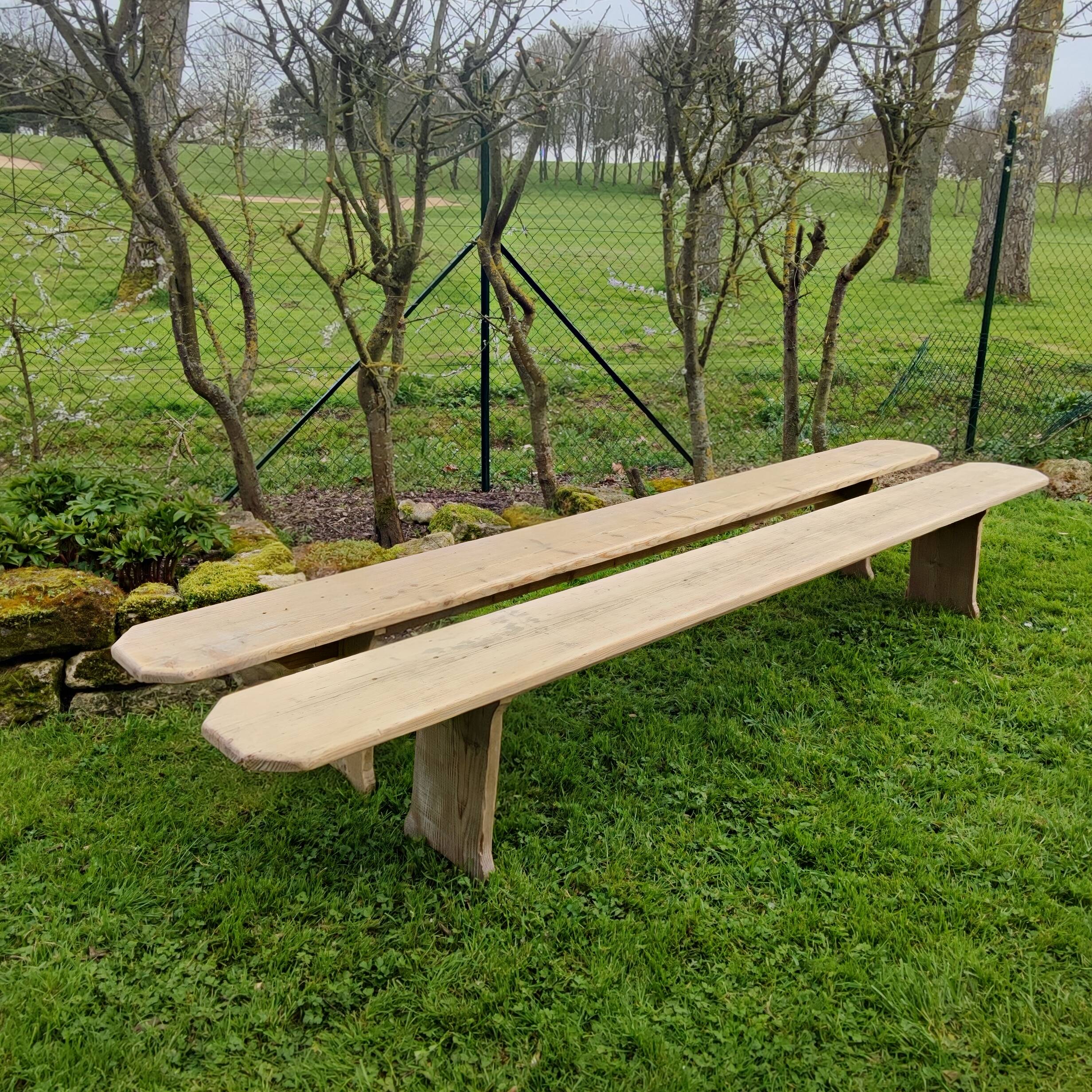 Pair of vintage benches 3m