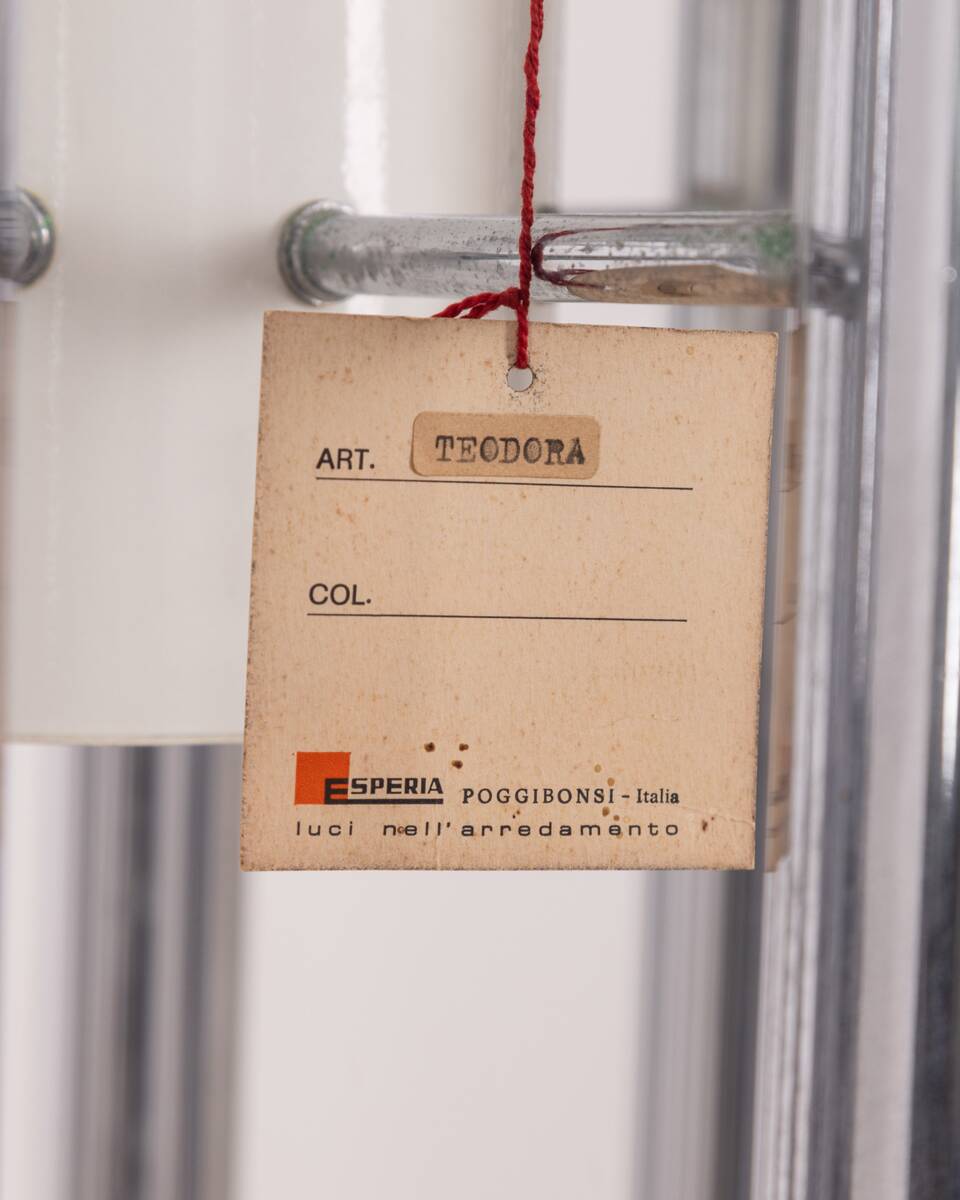 VINTAGE CHANDELIER 80'S MOD. TEODORA DESIGN ANGELO BROTTO FOR ESPERIA