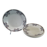 4 assiettes plates en terre de fer modèle OKAN de Longchamp