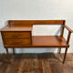 Mid Century Retro Vintage Teak Telephone Seat 1960
