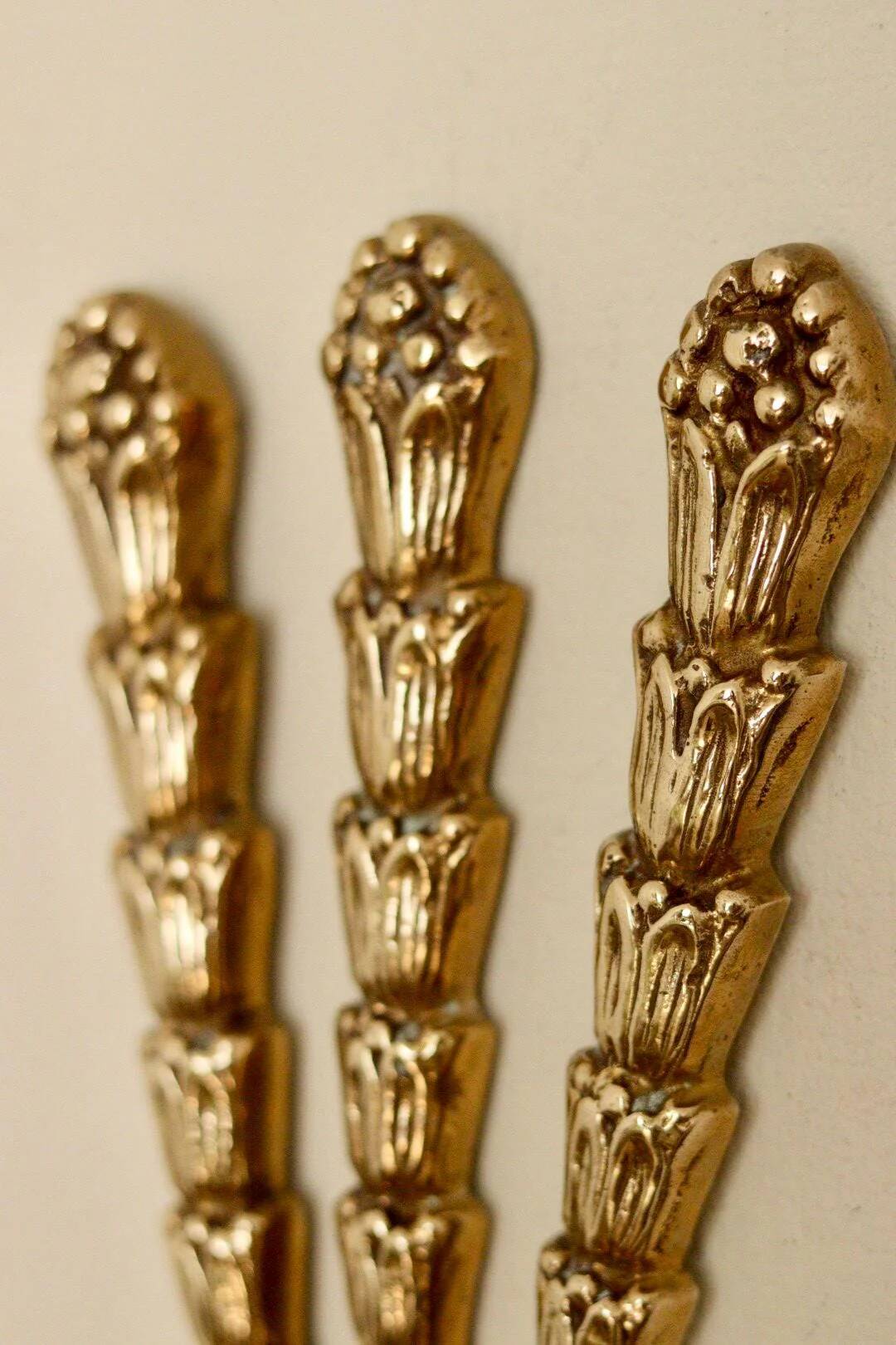 Single mid-century brass Swedish brass sconce