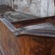 Rounded Walnut Burl Double Bed, 1950s