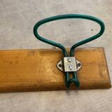 Old coat rack from the 50's double wood and metal hooks
