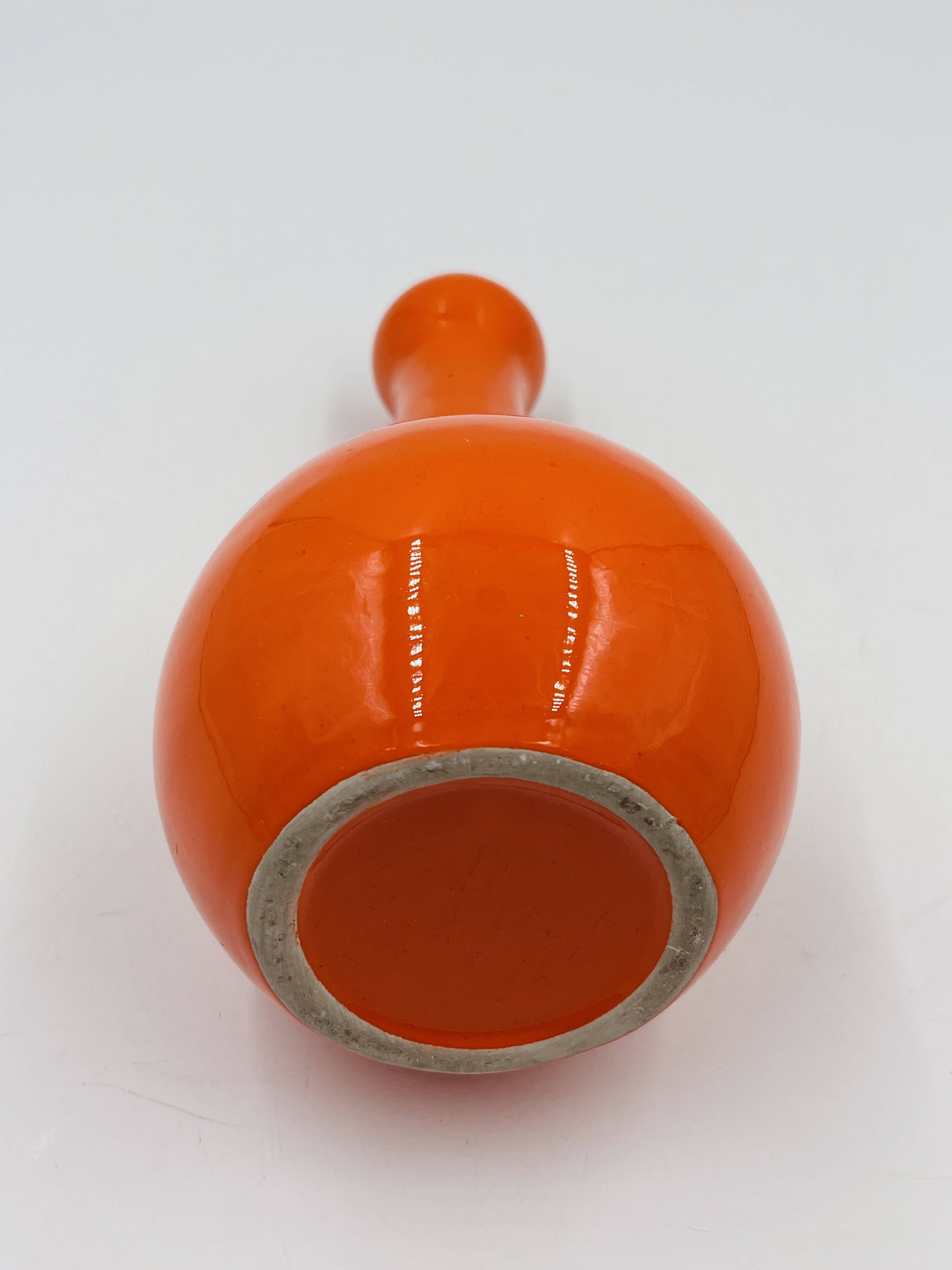 Vase céramique orange Italy