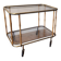 Faux bamboo cocktail trolley bar cart attr. Maison Jansen, France 1950s-60s