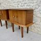 Pair of wooden and marble bedsides, 1960s