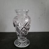 Vintage Bohemian crystal vase in excellent condition.