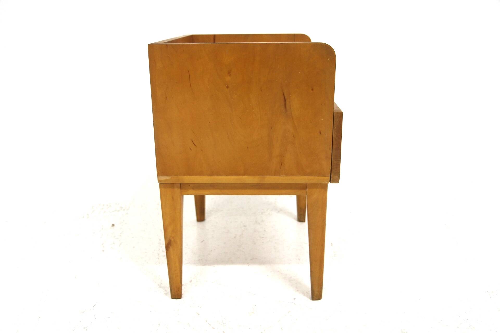 Birch bedside table, Swedish Modern, Sweden, 1940s