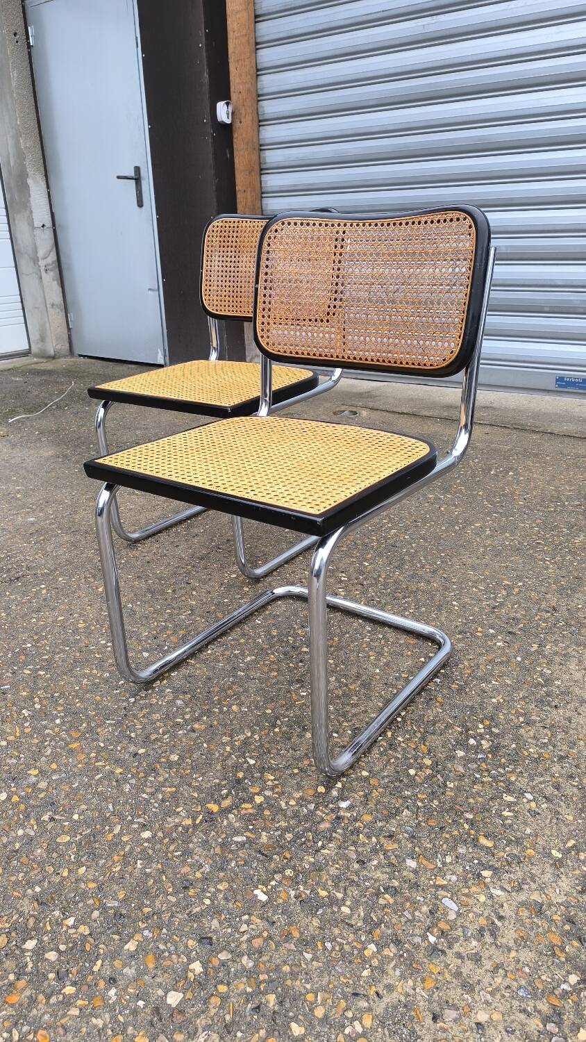 Pair of Cesca B32 chairs by Marcel Breuer