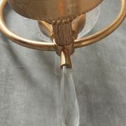 Paire appliques verre et métal doré