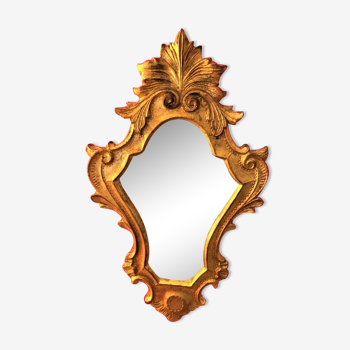 Miroir ancien bois doré 42 cm x 25 cm