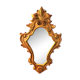 Old mirror gilded wood 42 cm x 25 cm