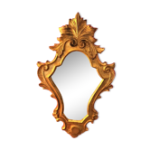 Old mirror gilded wood 42 cm x 25 cm