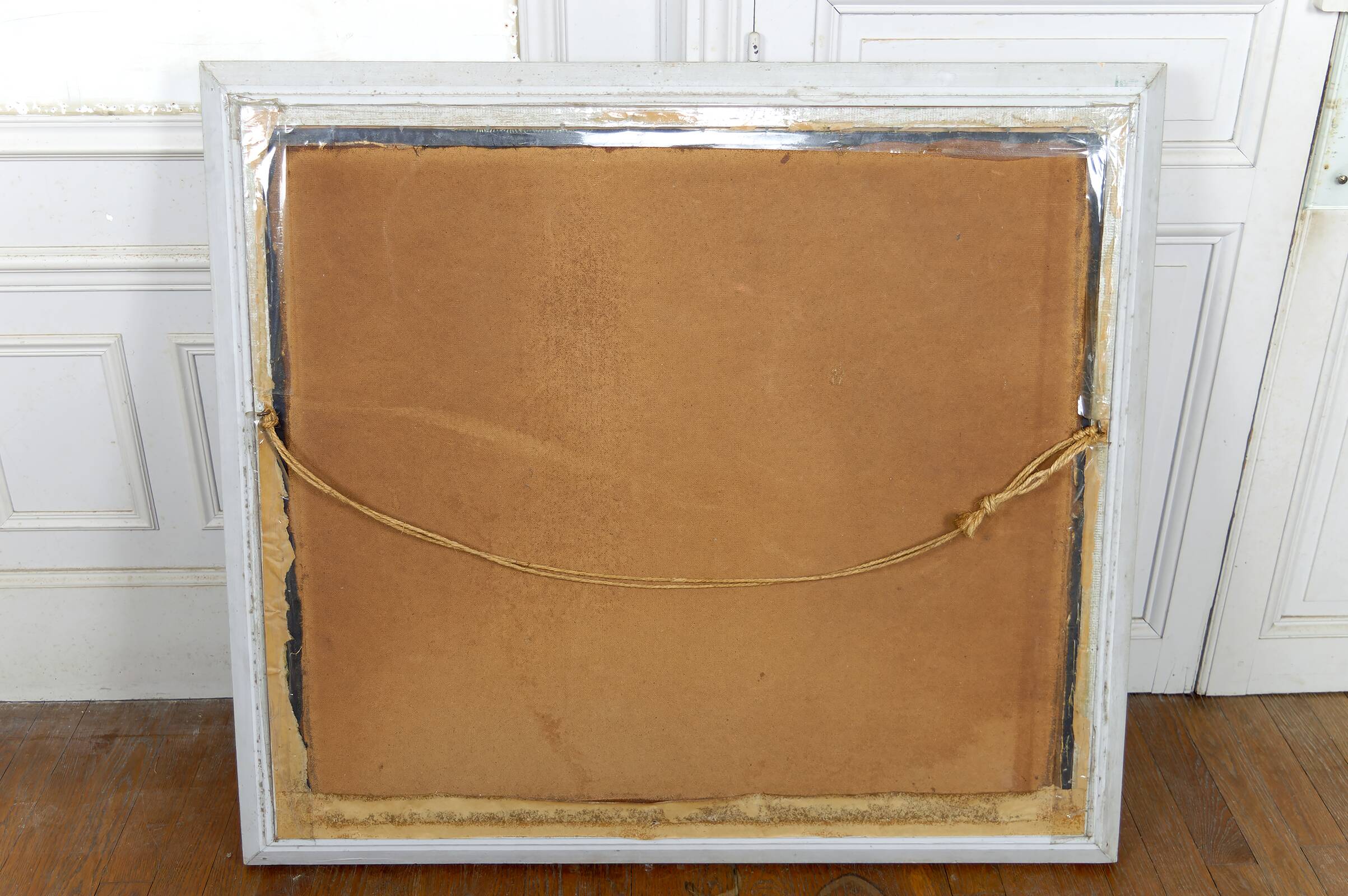 Important Indochinese silk embroidered hanging, Deer in the forest, circa 1940