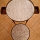 Pair of antique nesting tables in marble and brass – Louis XVI style