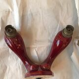 Red ceramic Art Deco wall lamp N2