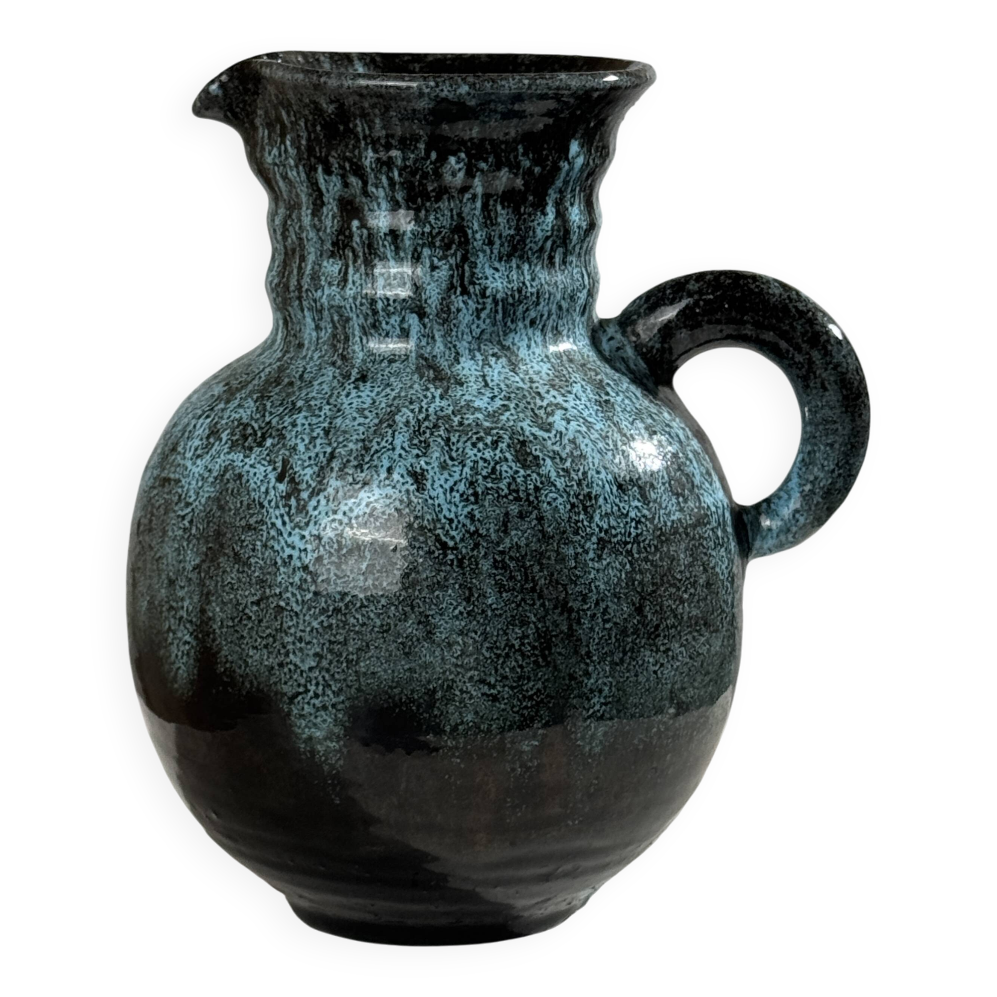 Ceramic jug by the Accolay potters, 1960