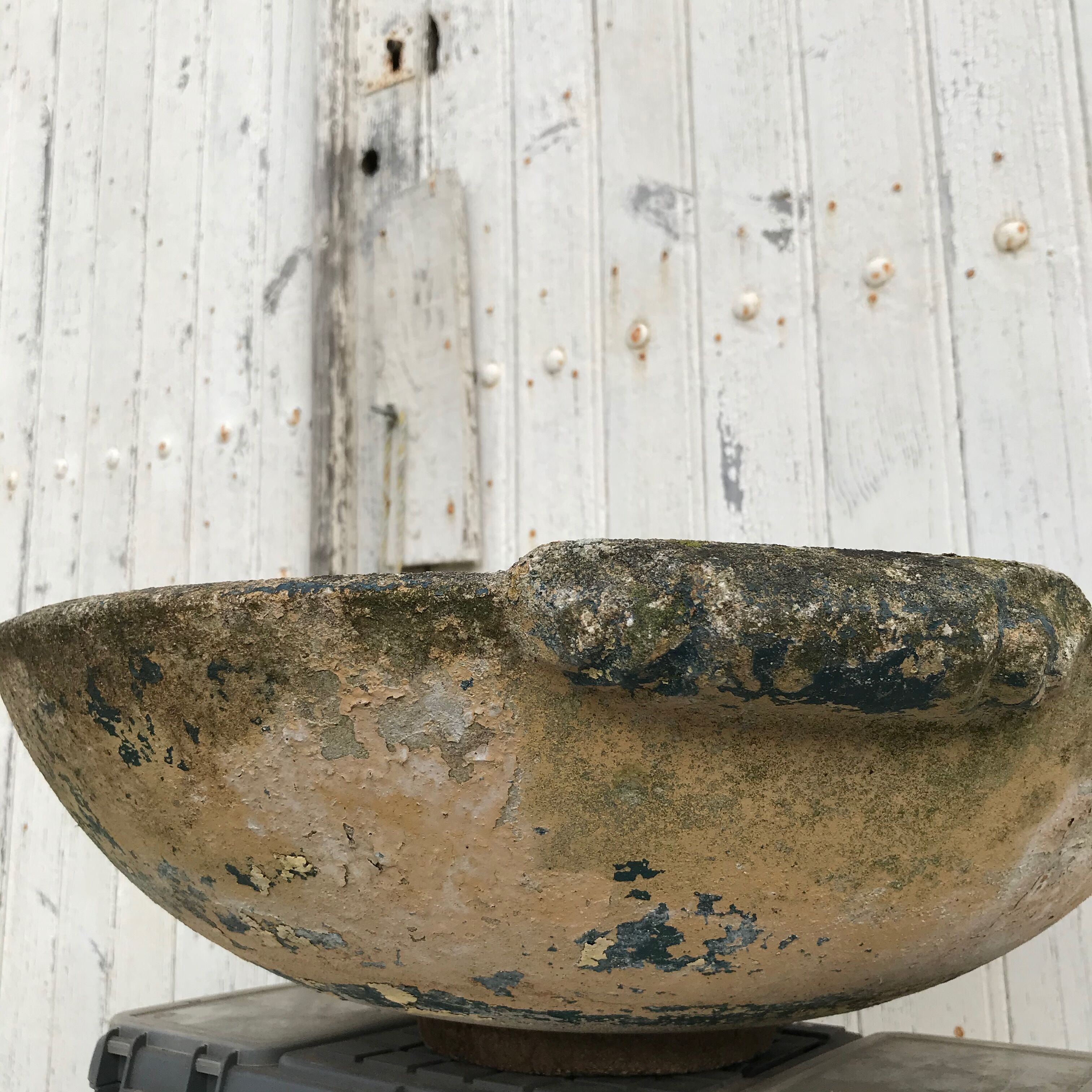 Vintage concrete planter