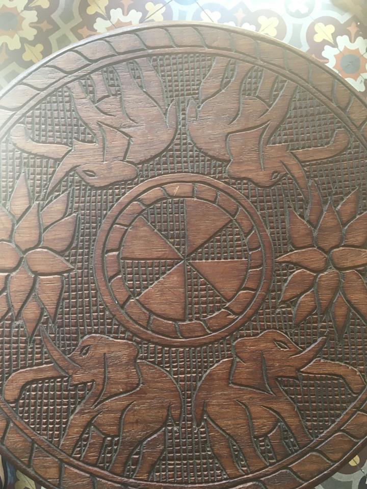 African table wooden tripod foot