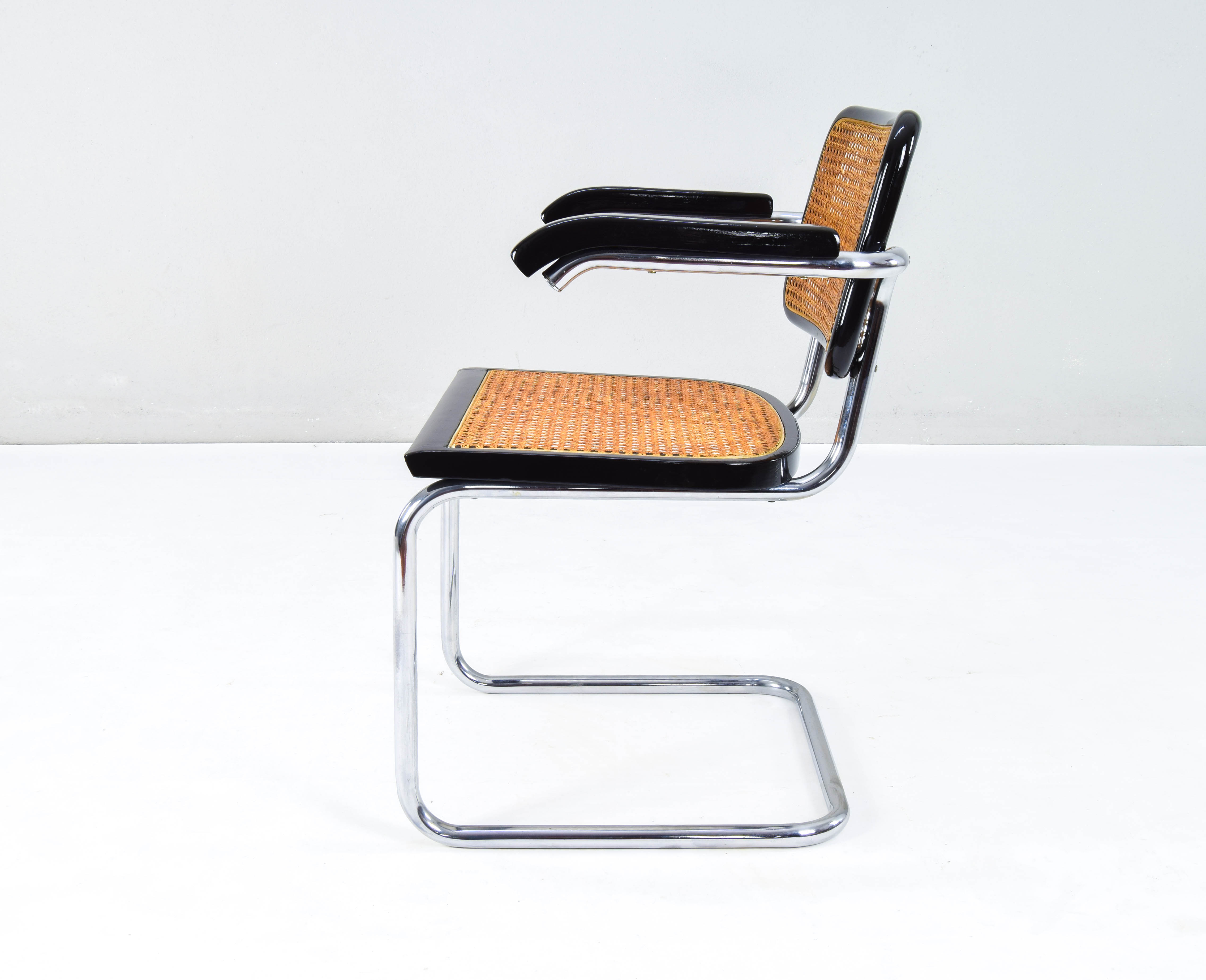 Mid-Century Italian Modern Marcel Breuer B64 Cesca Armchair Chair, 1970