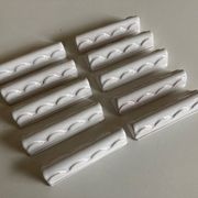 Set of 10 knife holders festoons in glazed clay Pierre Motton in Gien 1960
