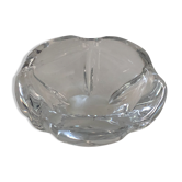 Cendrier en cristal moulé DAUM  signé,  vendu avec salerons DAUM