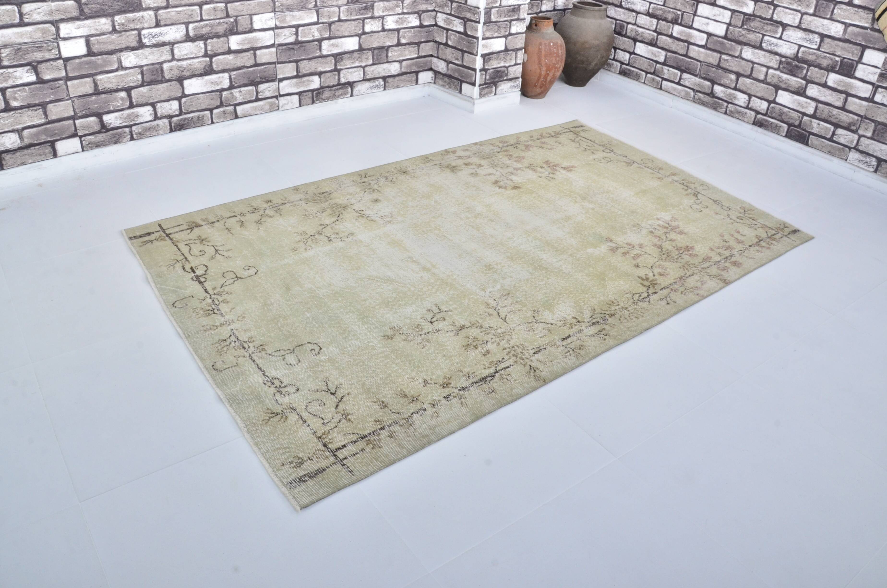 Turkish oushak vintage carpet sku 3158